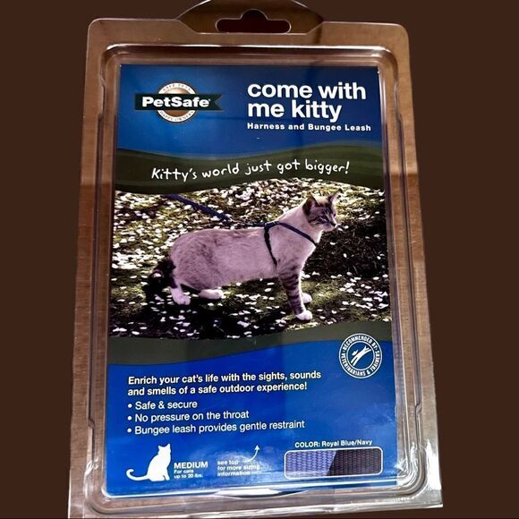 New PetSafe Come With me Kitty Harness and Bungee Leash sz M - Picture 1 of 4